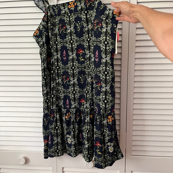 Agua bendita x Target sleeveless dress tile floral flutter mini, size XL, NWT - Picture 3 of 10